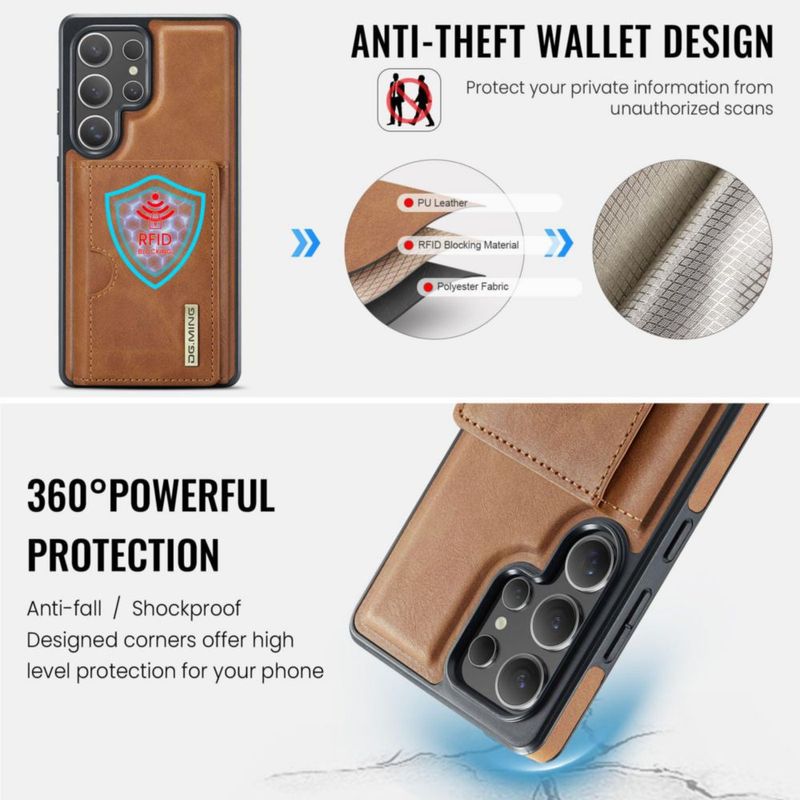 Funda magnética de cuero con billetera para Samsung Galaxy S25 Ultra Oidealo