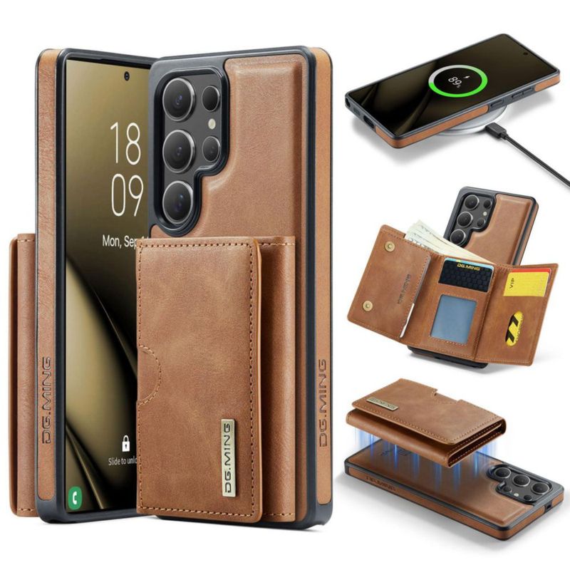 Funda magnética de cuero con billetera para Samsung Galaxy S25 Ultra Oidealo
