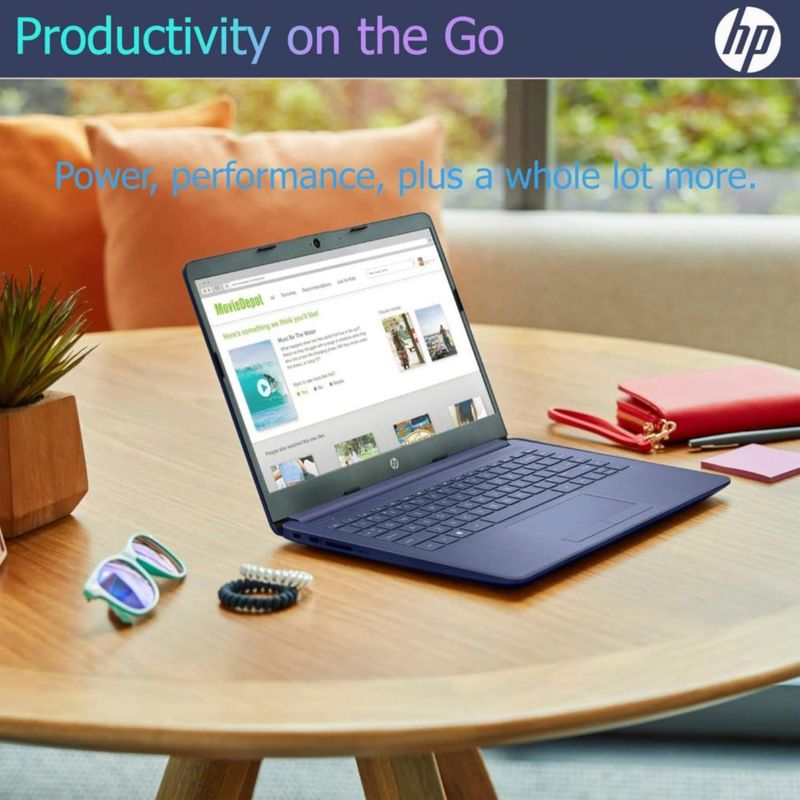 Laptop HP Stream 14" HD Intel Celeron 16GB 564GB Azul Real
