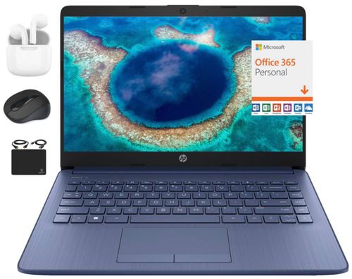 Laptop HP Stream 14" HD Intel Celeron 16GB 564GB Azul Real
