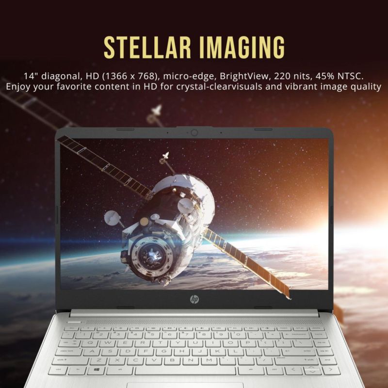 Ordenador portátil HP Stream 14 HD BrightView Intel Celeron N4120 de 16 GB