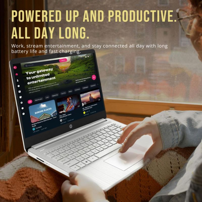 Ordenador portátil HP Stream 14 HD BrightView Intel Celeron N4120 de 16 GB