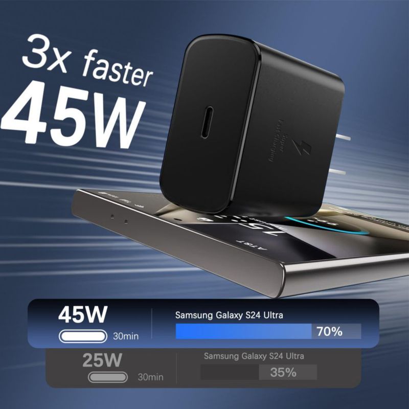 Cargador ElecBrain USB C superrápido de 45 W para Samsung Galaxy