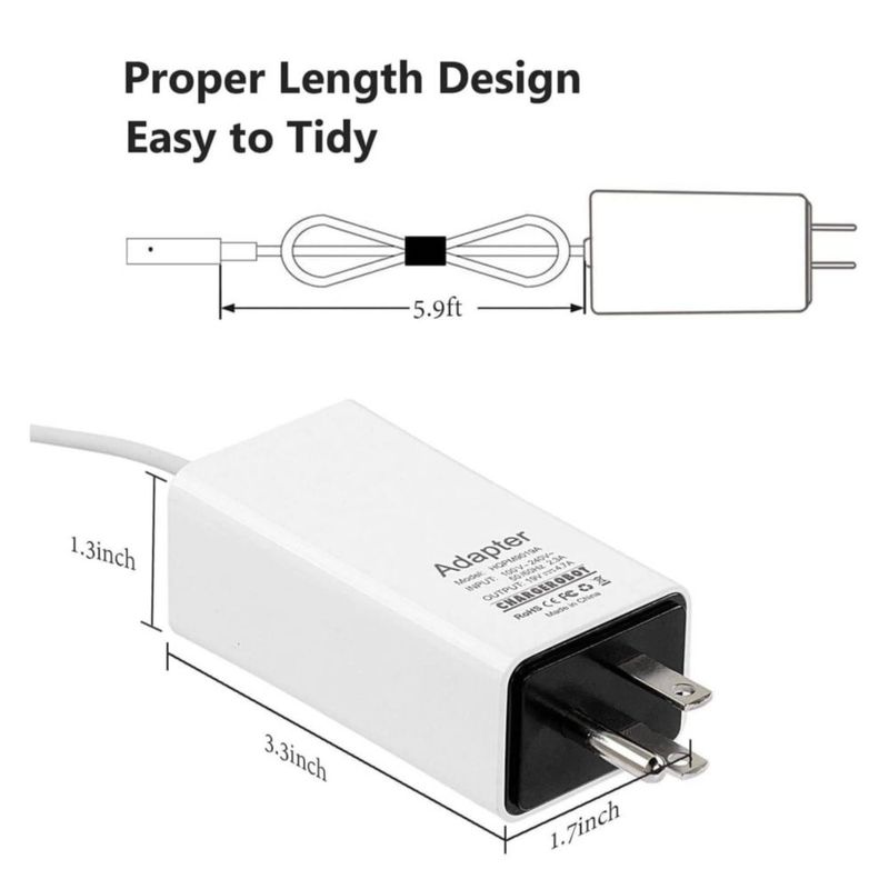 Cargador HJTPOWER Mini de 85 W de repuesto para Mac Book Pro 15 17