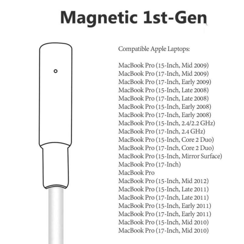 Cargador HJTPOWER Mini de 85 W de repuesto para Mac Book Pro 15 17