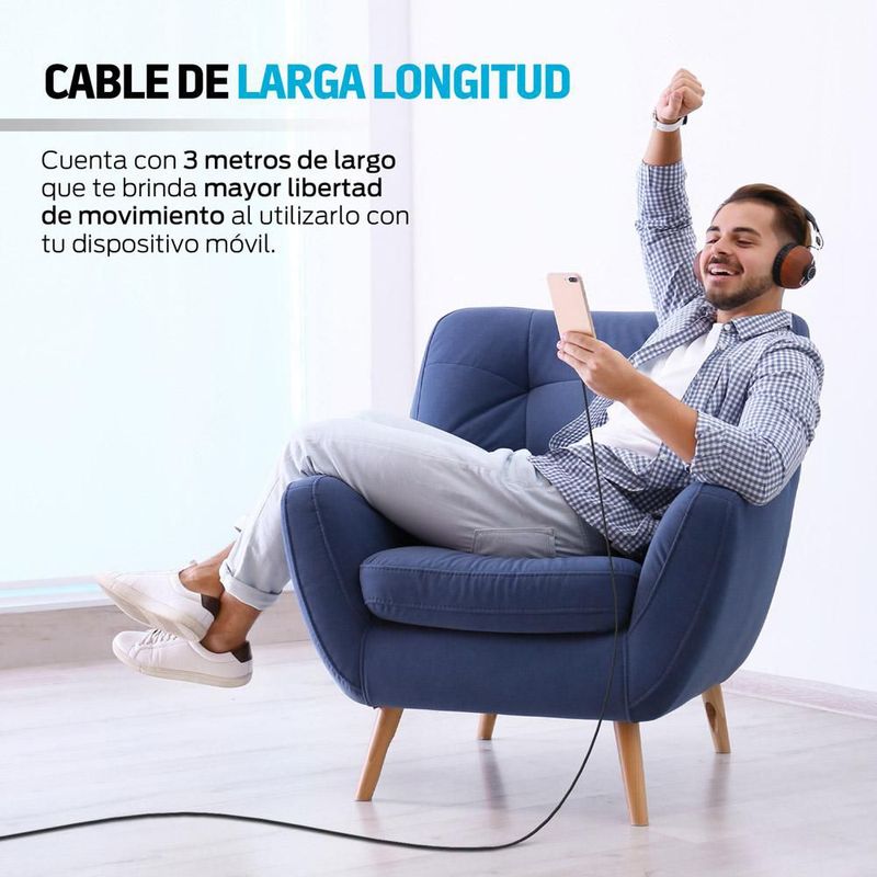 Cable USB C Extra Largo de Nylon Ultra Resistente 3 Metros