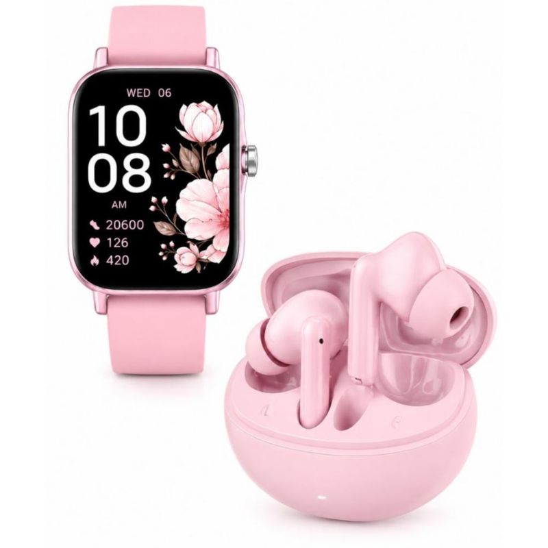 Audífonos G-Tide L42 con Smartwatch FUTUREM FM13 Rosa