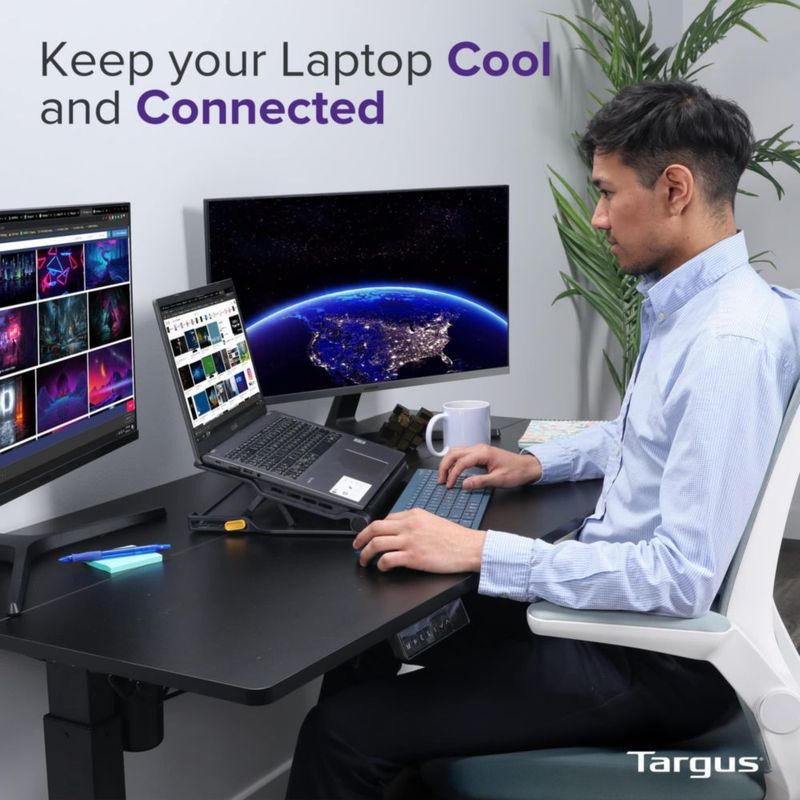 Almohadilla de refrigeración para portátil Targus AWE81US con doble ventilador para 17"