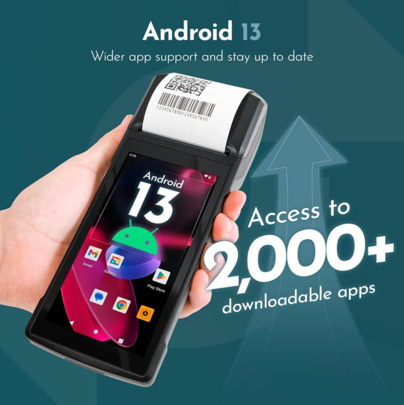 Terminal POS Multzo H10 Android 13 Pantalla Táctil 5.5" Impresora 58mm 4G