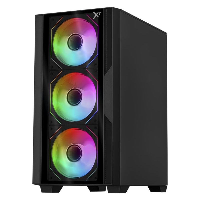 Gabinete xtreme pc dragonfly pro mini torre 4 fan argb negro