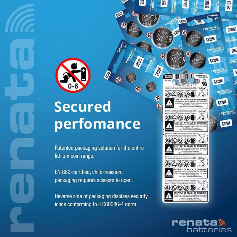 Batería de Litio Renata CR2430 3V Paquete de 5