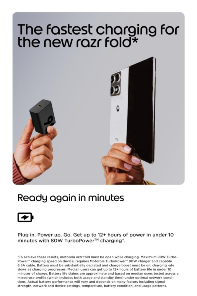 Cargador Motorola TurboPower 90W GaN con Cable USB-C