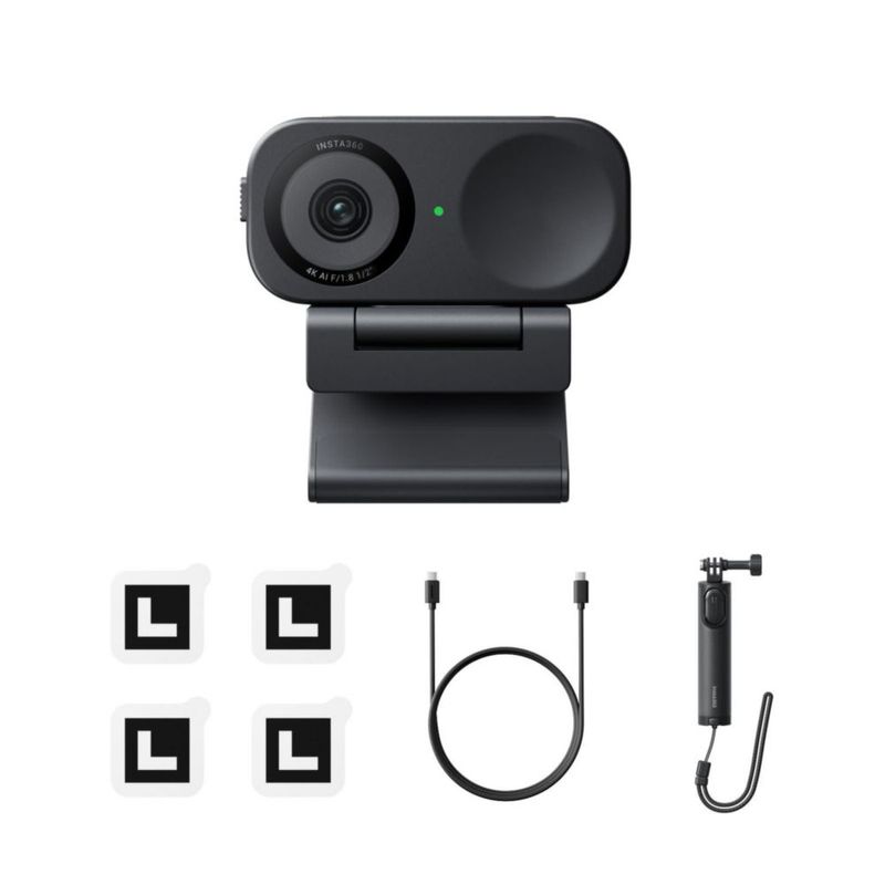 Webcam Insta360 Link 2C 4K HDR con Micrófono AI con Cancelación de Ruido