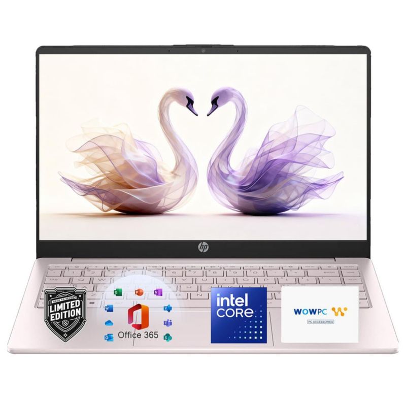 Laptop HP Intel N150 4GB RAM 128GB SSD 14" Rosa