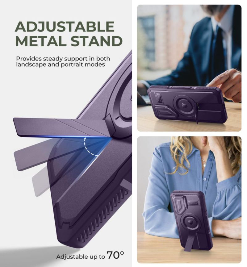 Funda Dexnor para Samsung Galaxy S24 FE con funda de cámara color morado