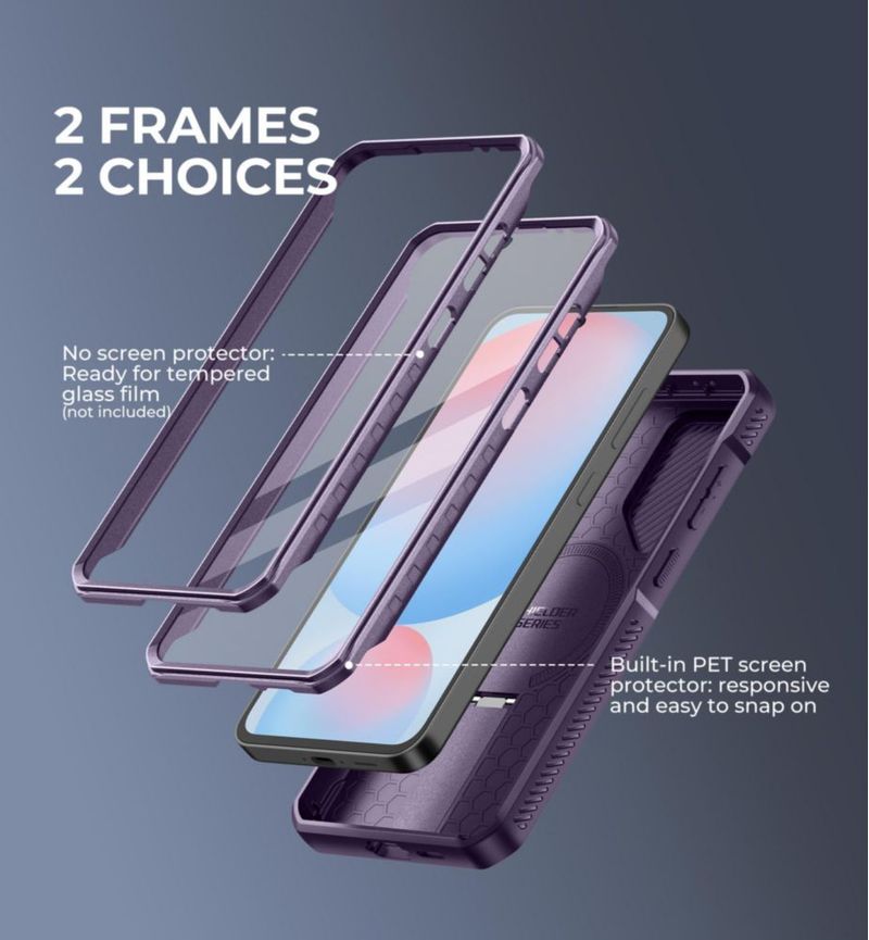 Funda Dexnor para Samsung Galaxy S24 FE con funda de cámara color morado