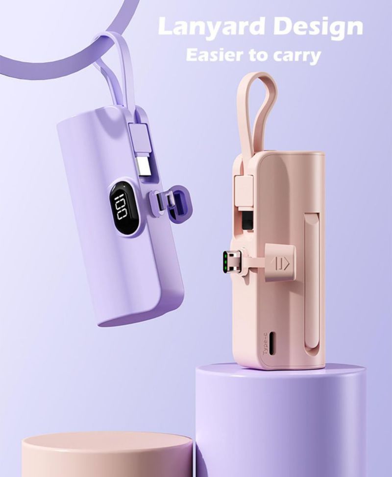 Power Bank CooLuzer Mini 5500mAh Doble USB-C Morado