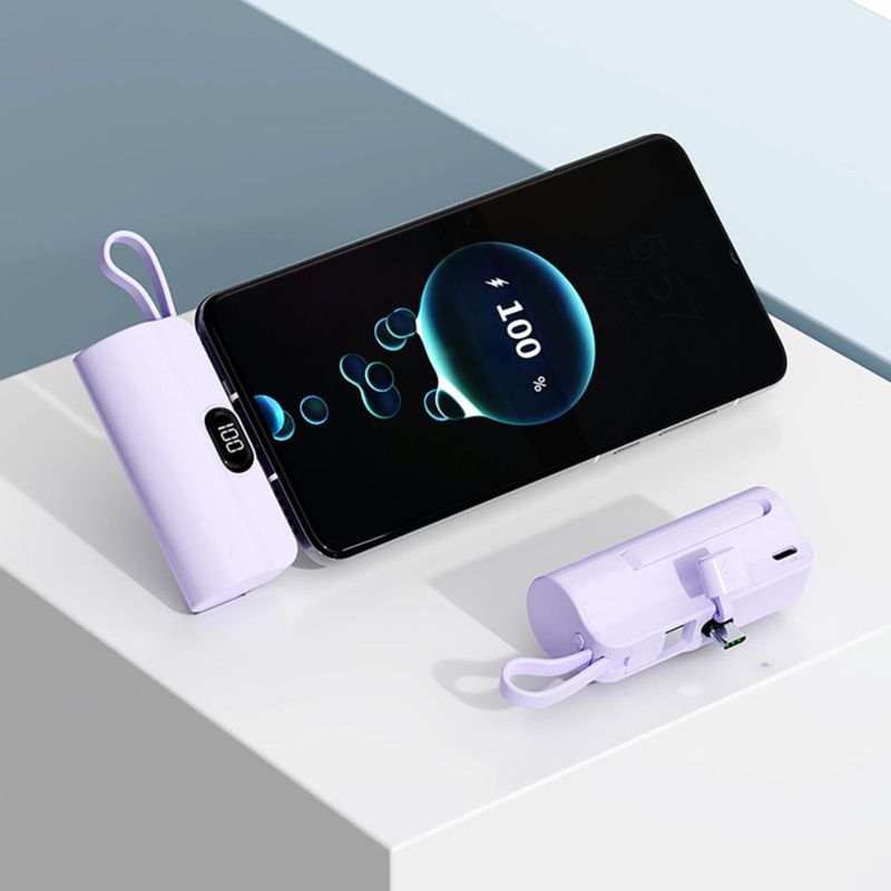 Power Bank CooLuzer Mini 5500mAh Doble USB-C Morado