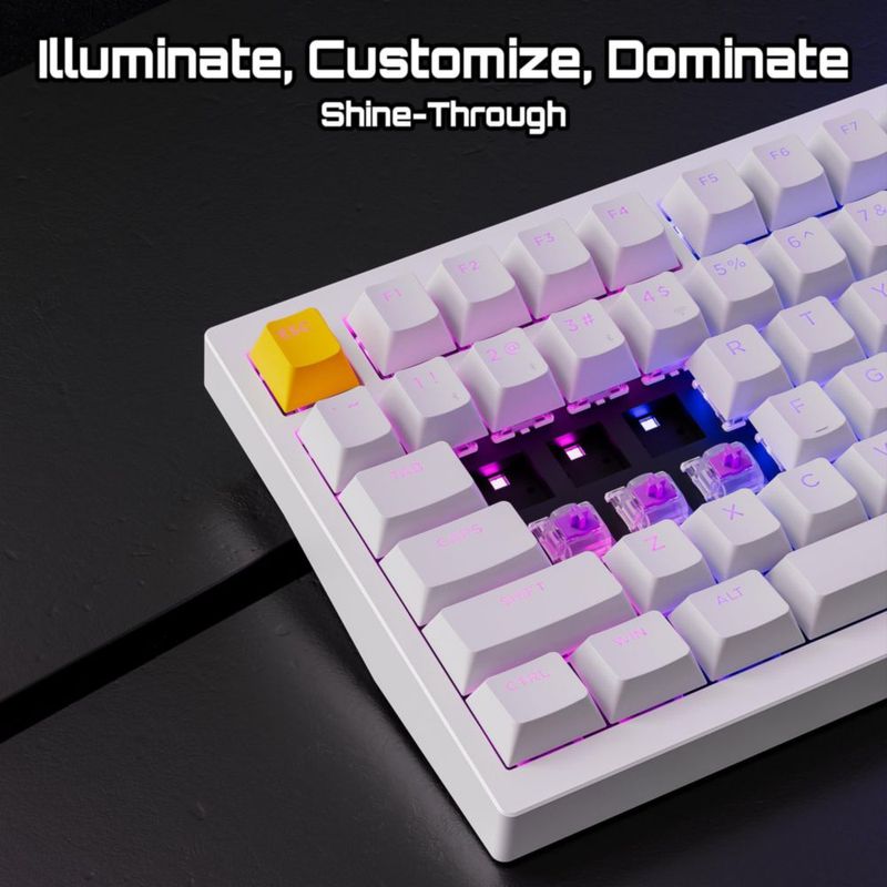 Teclado Mecánico Personalizado LEMOKEY P1 HE 75% Inalámbrico RGB Bluetooth