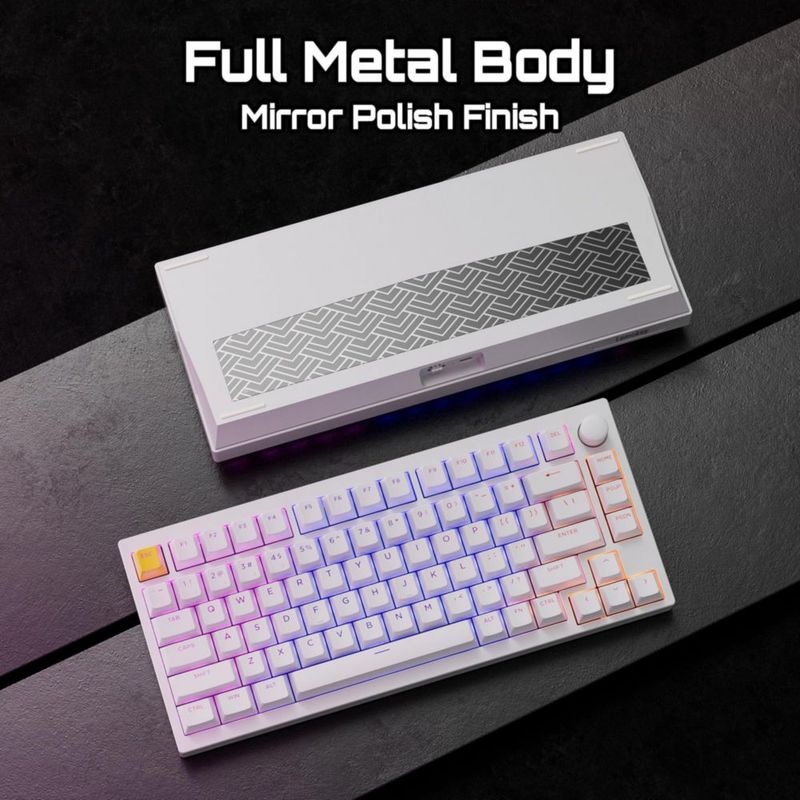 Teclado Mecánico Personalizado LEMOKEY P1 HE 75% Inalámbrico RGB Bluetooth