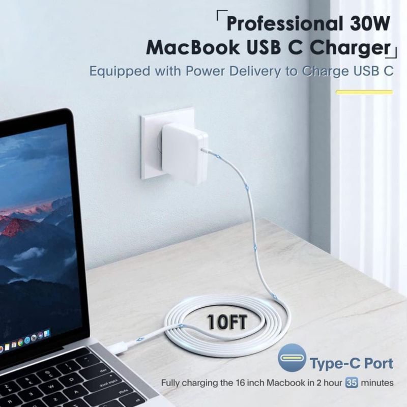 Cargador ProTV Solutions para Mac Book Pro/MacBook Air USB C 96 W