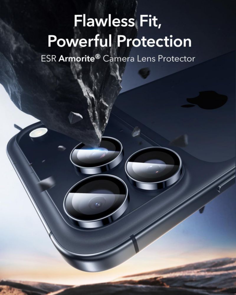 Protector de Lente para Cámara ESR iPhone 14-17 Pro Max Azul