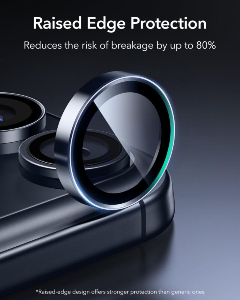 Protector de Lente para Cámara ESR iPhone 14-17 Pro Max Azul