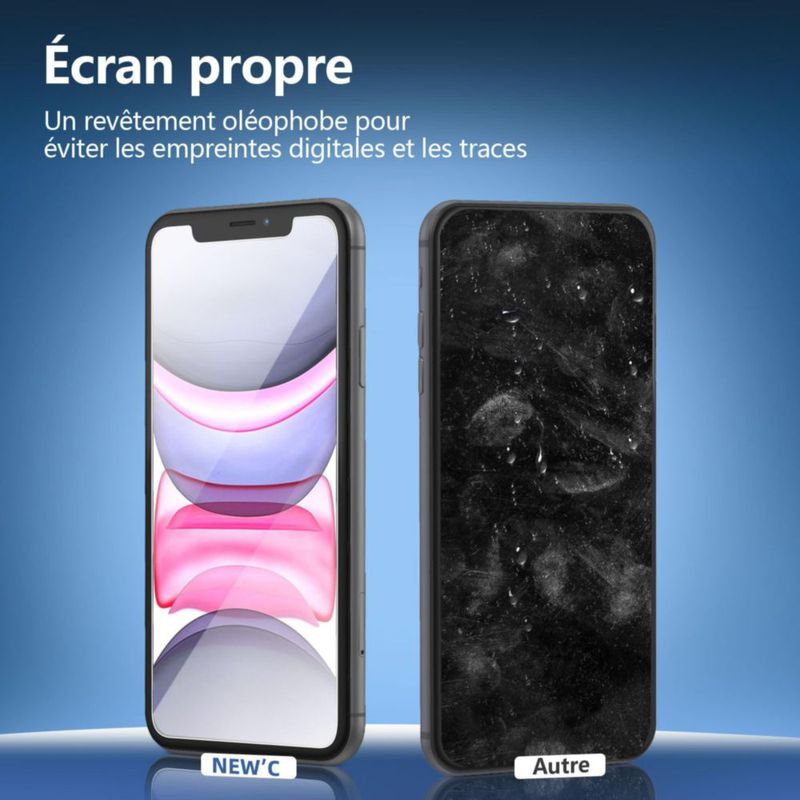 Protector de Pantalla NEW'C para iPhone 11 XR 6.1" Vidrio Templado