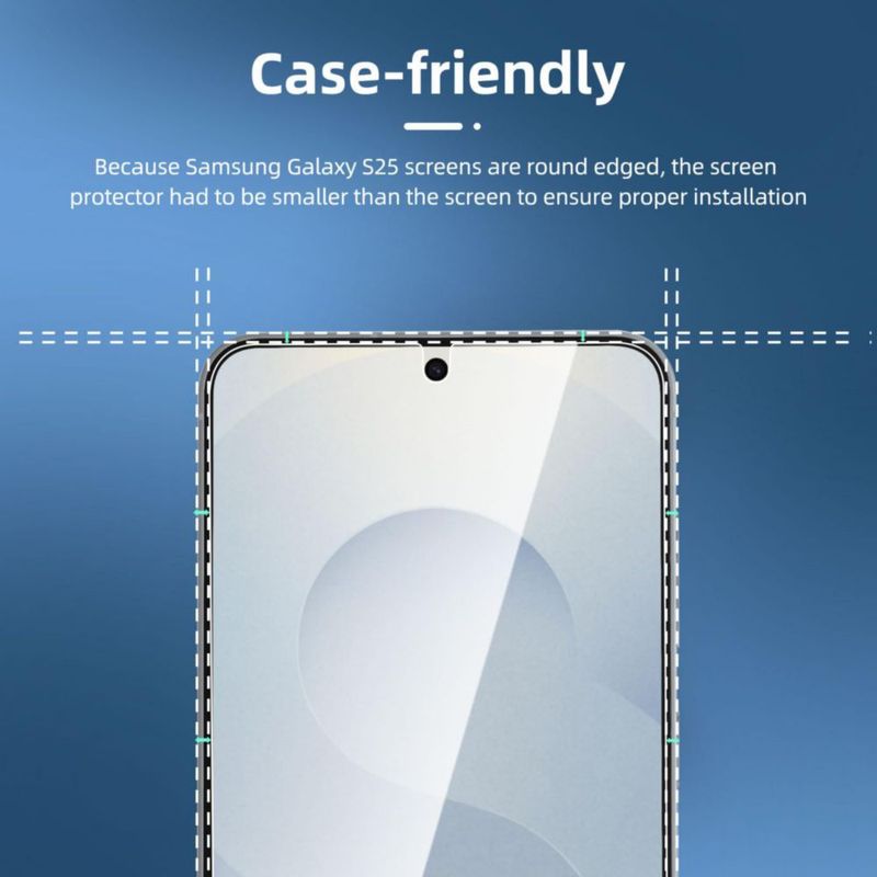 Protector de Pantalla NEW'C Samsung Galaxy S25 Paquete de 3 de Vidrio Templado
