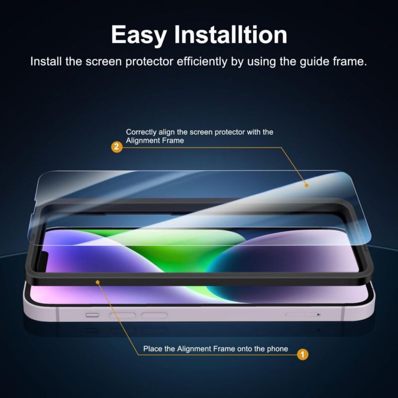 Protector de Pantalla NEW'C para iPhone 14 Plus y iPhone 13 Pro Max 6.7" Paquete de 3
