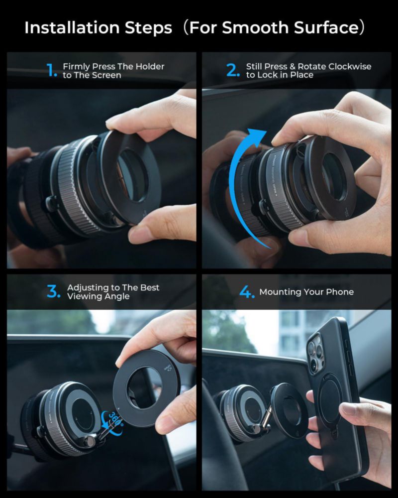 Soporte magnético al vacío para teléfono MRGLAS 2025 para iPhone de coche