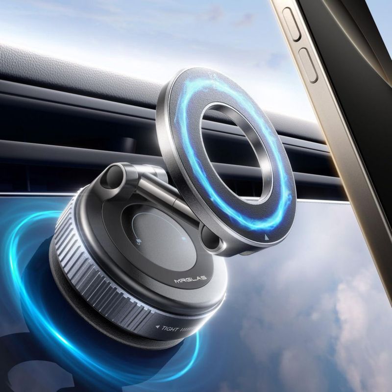 Soporte magnético al vacío para teléfono MRGLAS 2025 para iPhone de coche