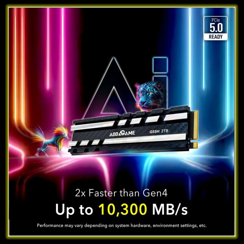 SSD Addlink G55H 2TB PCIe Gen5 NVMe con Disipador