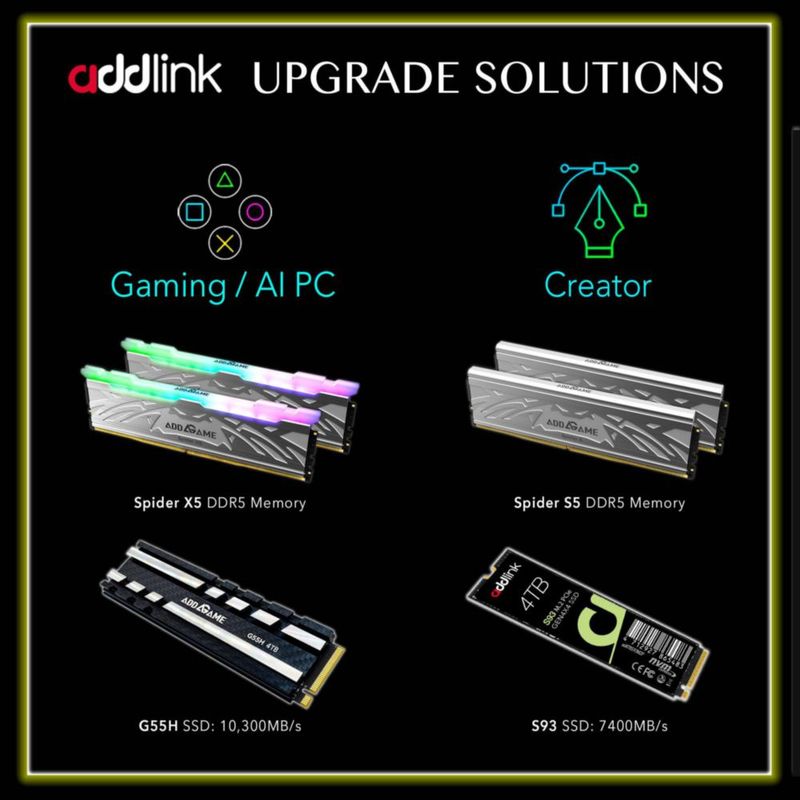 SSD Addlink G55H 2TB PCIe Gen5 NVMe con Disipador