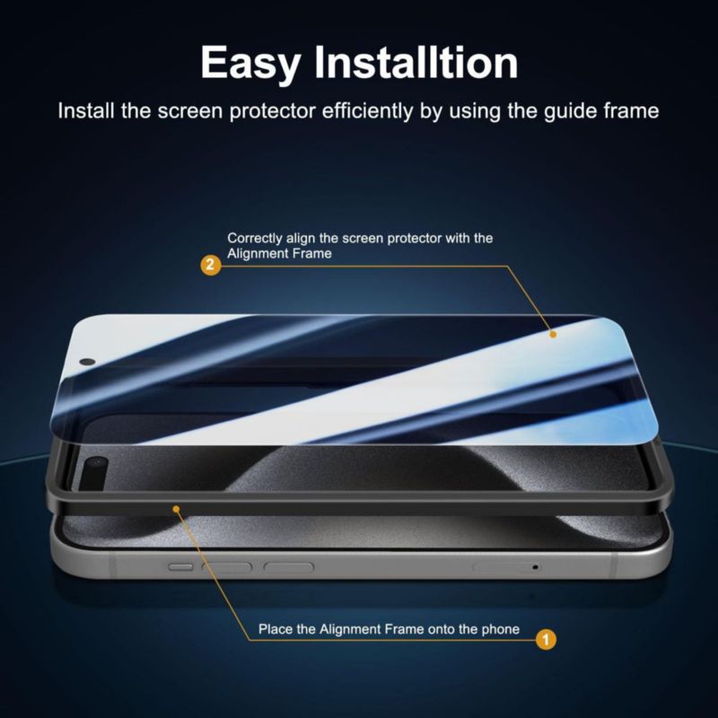 Protector de Pantalla NEW'C para iPhone 15 Pro 6.1" Privacidad Paquete de 3