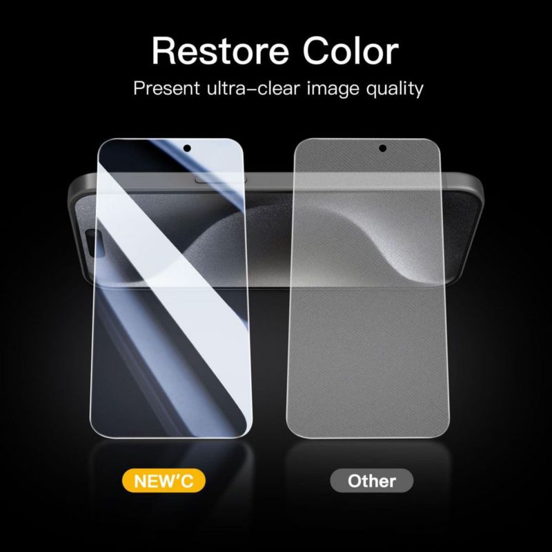 Protector de Pantalla NEW'C para iPhone 15 Pro 6.1" Privacidad Paquete de 3