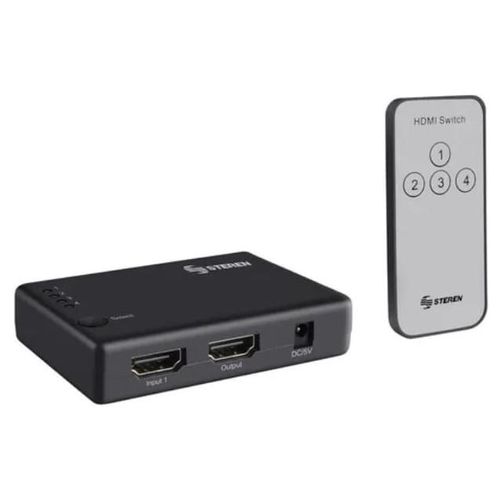 Selector Hdmi De 4 Entradas Con Control Remoto Steren