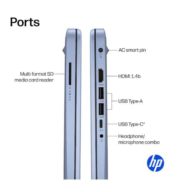 Laptop HP 14" Intel N150 4GB RAM 640GB Windows 11
