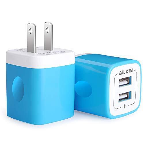 Cargador USB AILKIN de 2 Puertos 5V 2.1A Paquete Doble