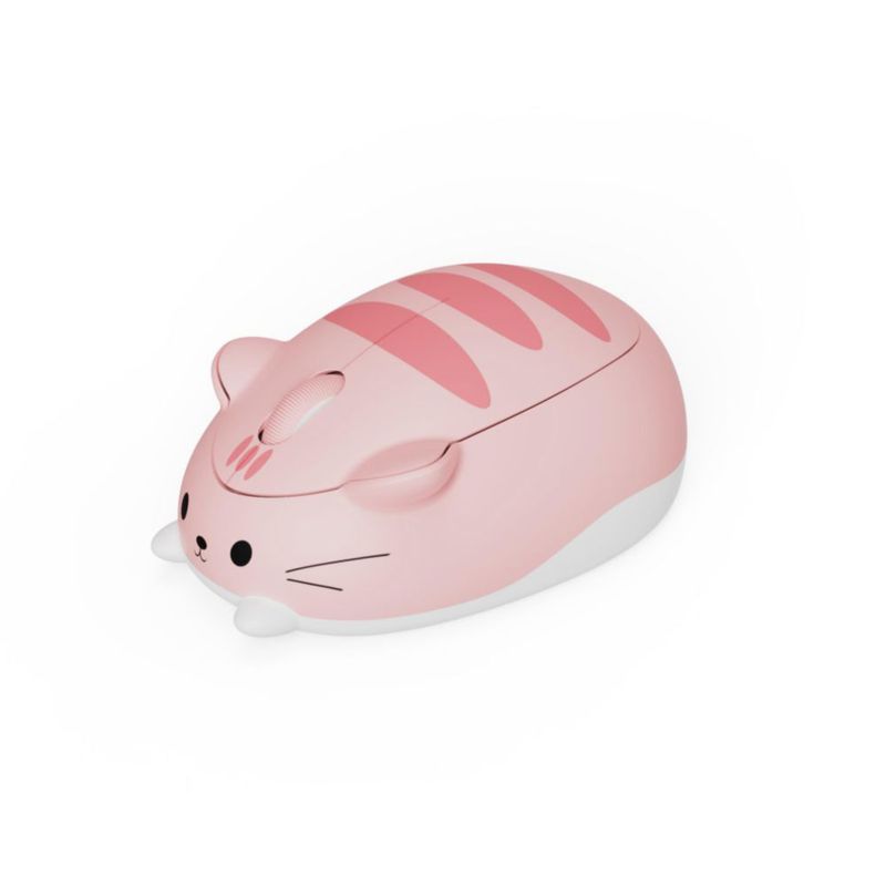 Mouse Akko Pink Angie Inalámbrico Tri-Modal Tema Gato