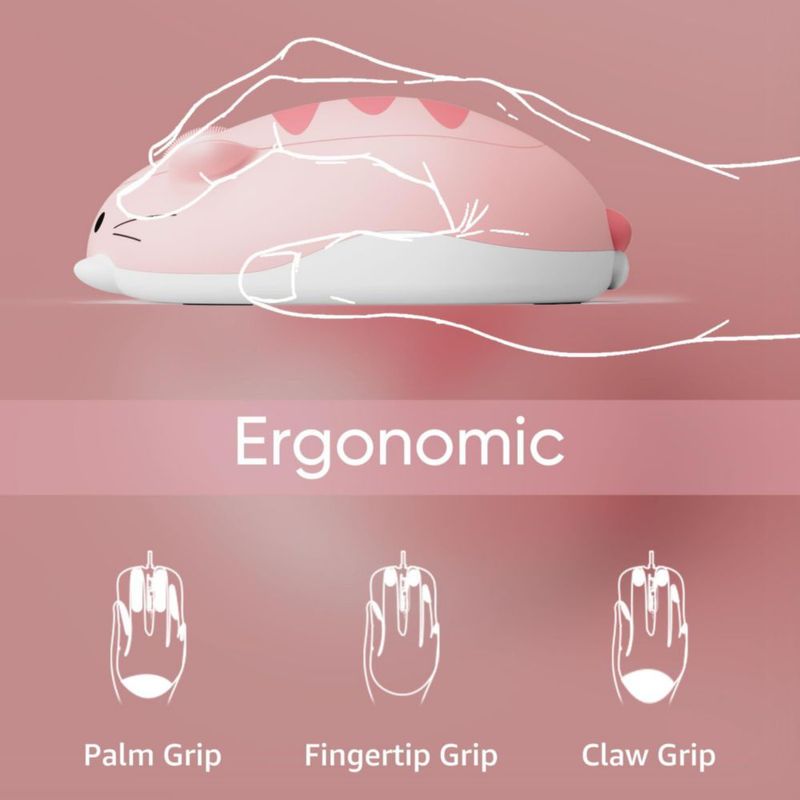 Mouse Akko Pink Angie Inalámbrico Tri-Modal Tema Gato