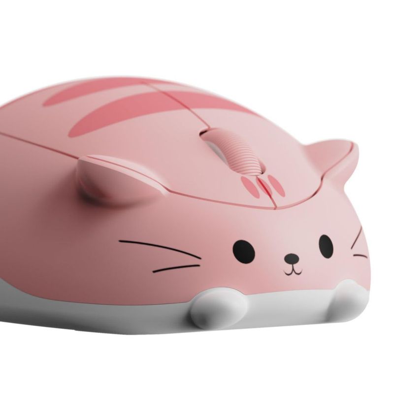 Mouse Akko Pink Angie Inalámbrico Tri-Modal Tema Gato