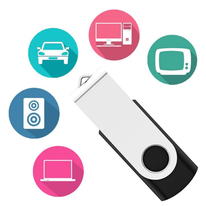 Paquete a Granel de 50 Memorias USB 128MB Pendrives Giratorios USB 2.0