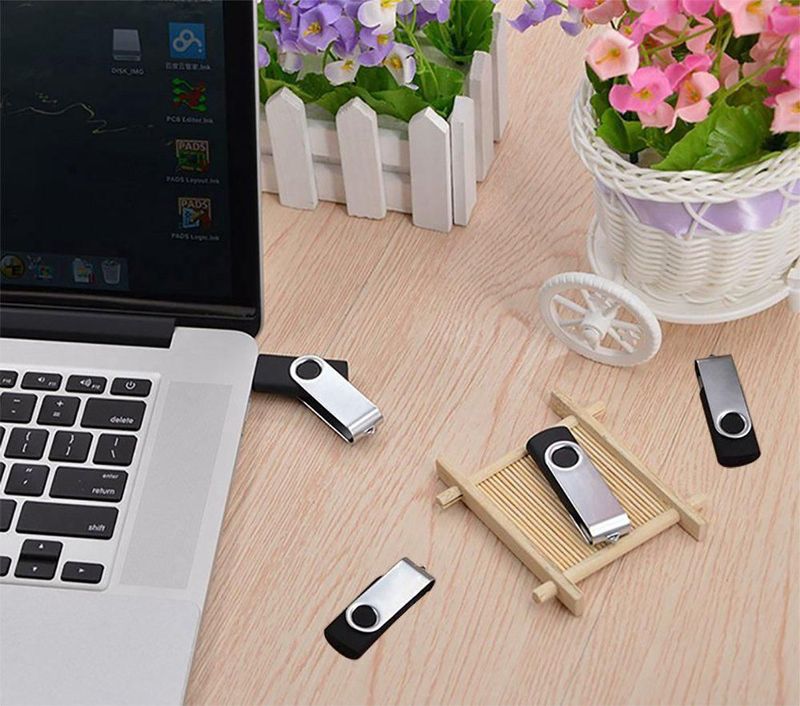 Paquete a Granel de 50 Memorias USB 128MB Pendrives Giratorios USB 2.0