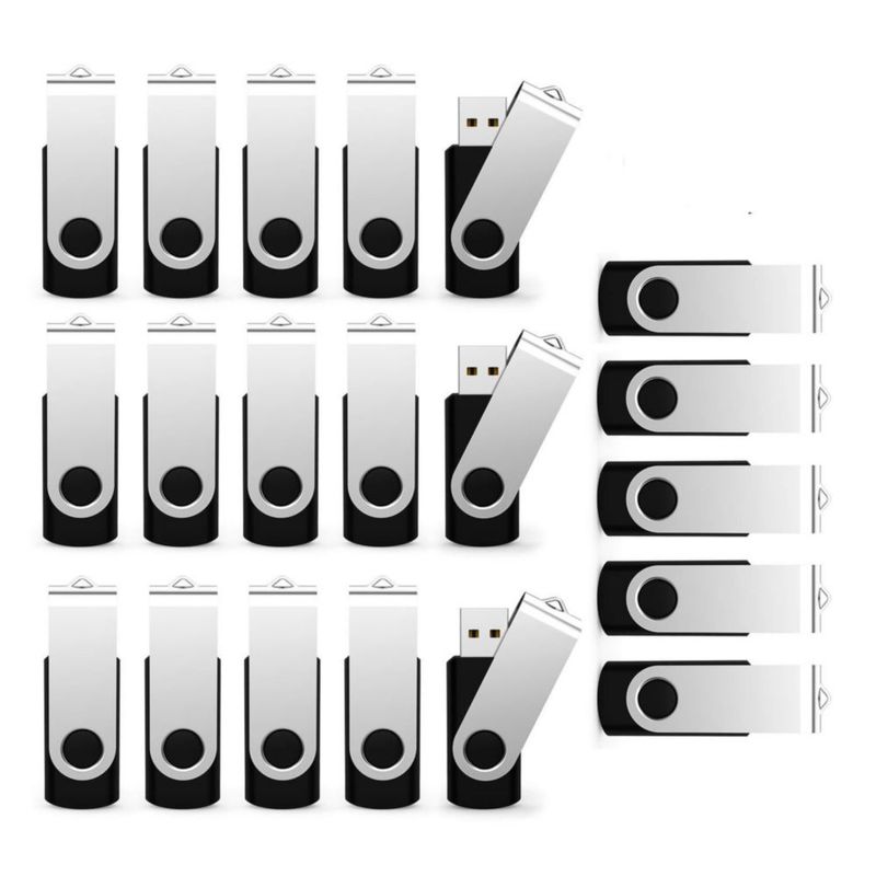 Paquete a Granel de 50 Memorias USB 128MB Pendrives Giratorios USB 2.0