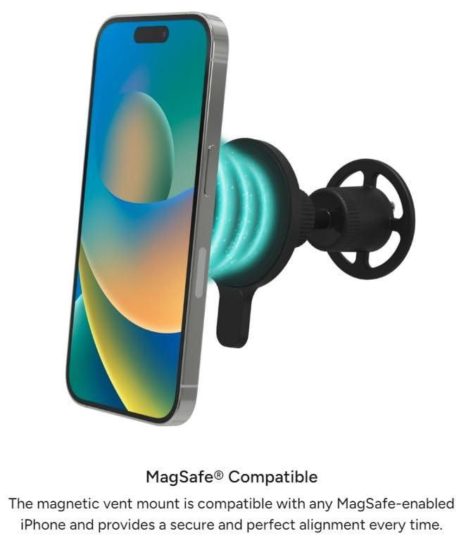 Soporte Magnético Portátil para Ventilación mophie para iPhone 16-12