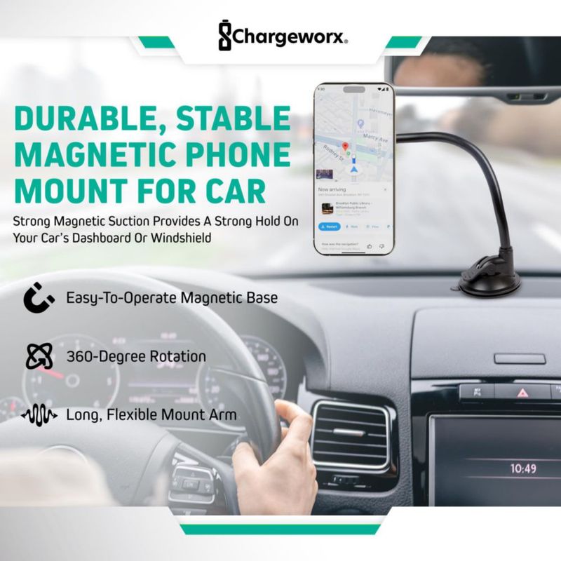 Soporte Magnético para Celular CHARGEWORX 36 cm para Auto