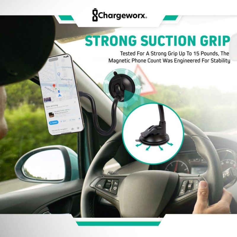 Soporte Magnético para Celular CHARGEWORX 36 cm para Auto