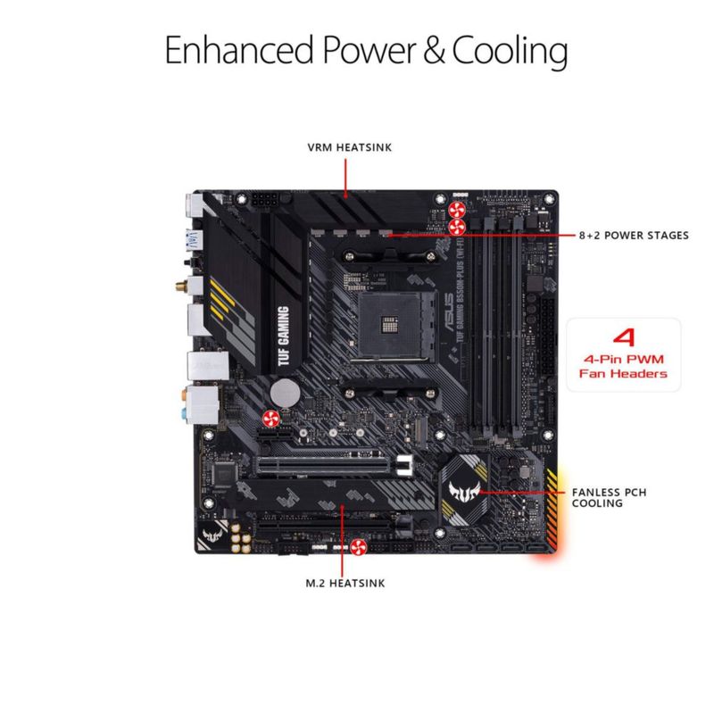 Placa madre ASUS TUF Gaming B550-PLUS WiFi II AMD AM4