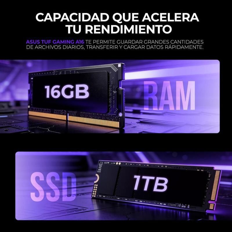Laptop gamer asus tuf rtx 5060 8gb ryzen 7 16gb 1tb 16" fhd+